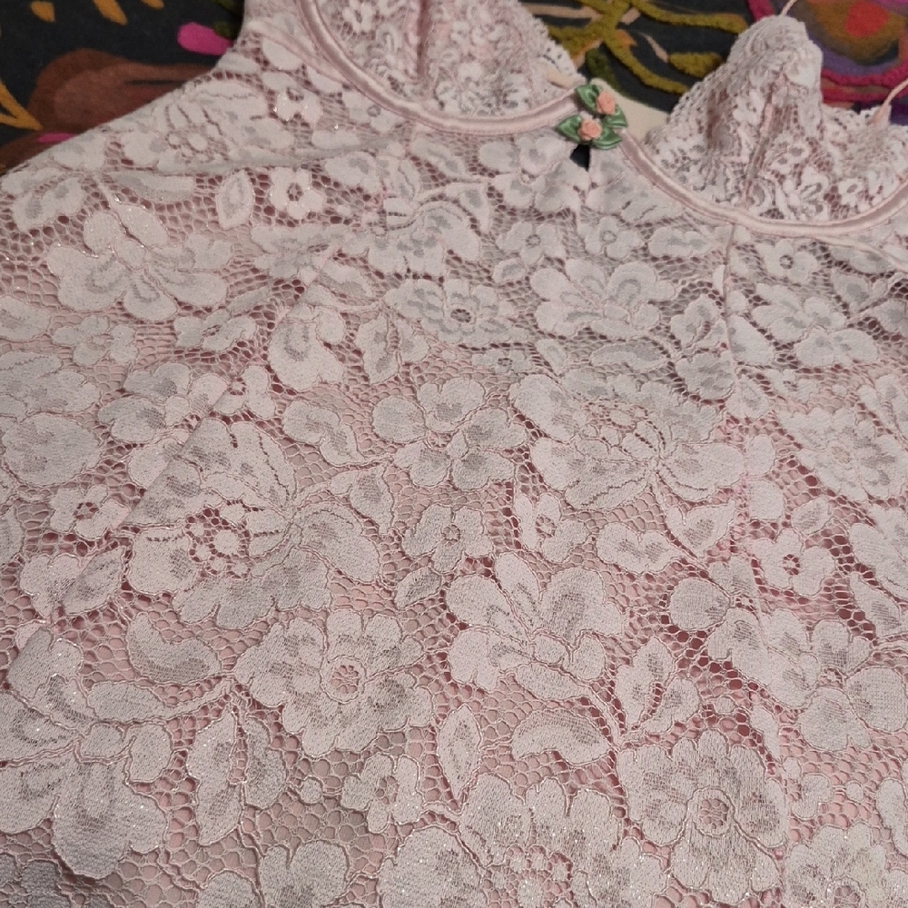 For Love & Lemons Pale Pink Lace Slip - Picture 11 of 11